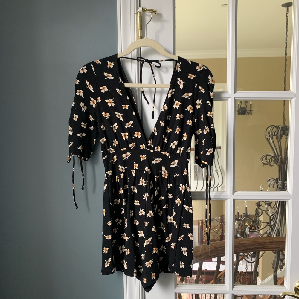 Topshop Floral Jumpsuit